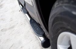 83 999 р. Защита порогов с пластиковыми вставками для ног из круглой трубы диаметром 76 мм Russtal Nissan Qashqai +2 1 J10 рестайлинг (2010-2014) (Защита порогов с со скосами на торцах (вариант 1))  с доставкой в г. Керчь. Увеличить фотографию 5