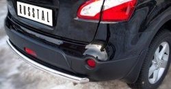 15 249 р. Одинарная защита заднего бампера из трубы диаметром 63 мм SLITKOFF  Nissan Qashqai +2  1 (2010-2014) J10 рестайлинг  с доставкой в г. Керчь. Увеличить фотографию 3