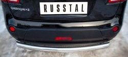 14 499 р. Одинарная защита заднего бампера из трубы диаметром 76 мм SLITKOFF  Nissan Qashqai +2  1 (2010-2014) J10 рестайлинг  с доставкой в г. Керчь. Увеличить фотографию 2