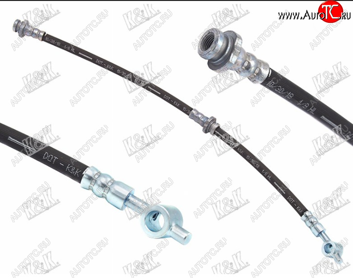 1 199 р. Левый передний тормозной шланг K&K  Nissan Almera  N16 (2000-2006) седан дорестайлинг, седан рестайлинг  с доставкой в г. Керчь
