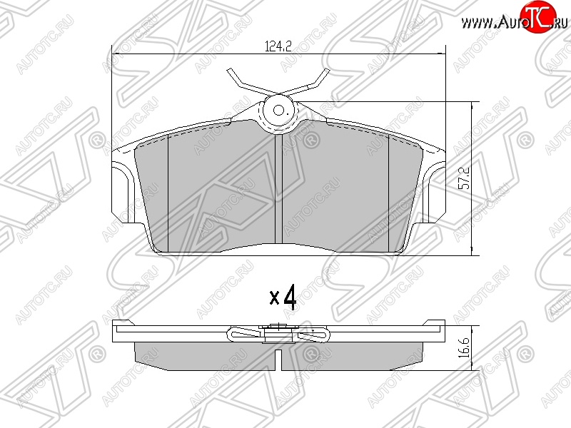 1 099 р. Колодки тормозные SAT (передние)  Nissan Almera  N16 - Bluebird Sylphy  седан  с доставкой в г. Керчь