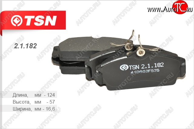 2 199 р. Комплект передних колодок дисковых тормозов TSN Nissan Almera N16 седан дорестайлинг (2000-2003)  с доставкой в г. Керчь