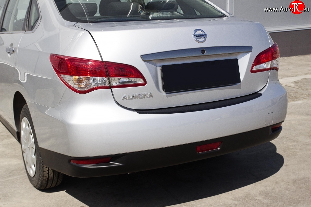 1 299 р. Накладка на задний бампер RA  Nissan Almera  G15 (2012-2019) седан  с доставкой в г. Керчь