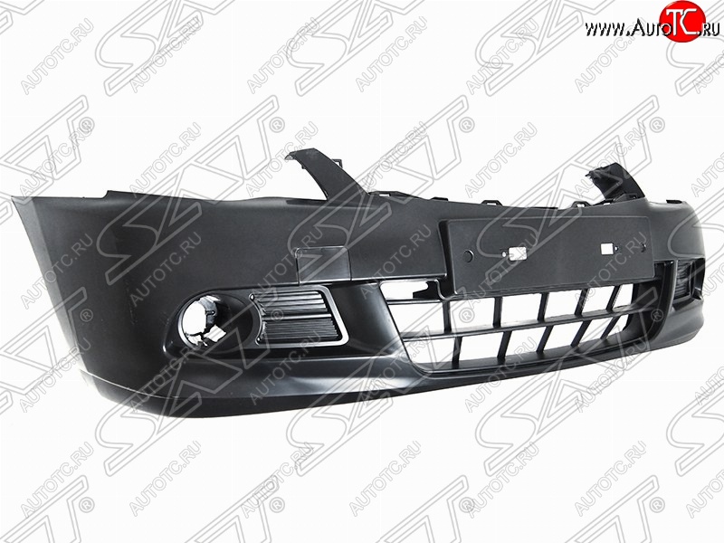3 499 р. Передний бампер с правой заглушкой под крюк G15 SAT Nissan Almera G15 седан (2012-2019) (Неокрашенный)  с доставкой в г. Керчь