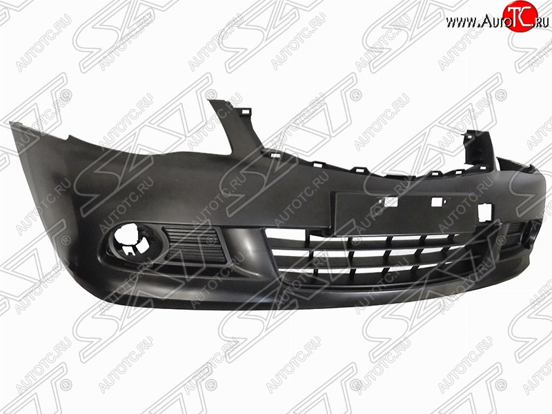 3 299 р. Передний бампер (заглушка под крюк слева) SAT Nissan Almera G15 седан (2012-2019) (Неокрашенный)  с доставкой в г. Керчь