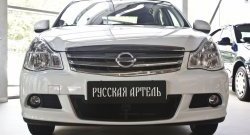 2 159 р. Защитная сетка решетки переднего бампера РА Nissan Almera G15 седан (2012-2019)  с доставкой в г. Керчь. Увеличить фотографию 2