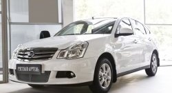 2 159 р. Защитная сетка решетки переднего бампера РА Nissan Almera G15 седан (2012-2019)  с доставкой в г. Керчь. Увеличить фотографию 3