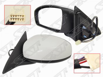 Боковое левое зеркало заднего вида SAT (обогрев, 5 контактов) Nissan Bluebird Sylphy седан G11 (2005-2012)