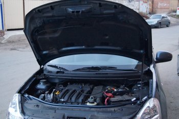 2 969 р. Упор капота MV-Tuning (одинарный)  Nissan Almera  G15 (2012-2019) седан  с доставкой в г. Керчь. Увеличить фотографию 2