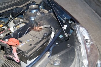 2 969 р. Упор капота MV-Tuning (одинарный)  Nissan Almera  G15 (2012-2019) седан  с доставкой в г. Керчь. Увеличить фотографию 6