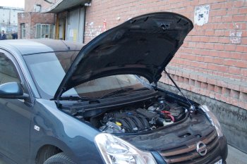 2 969 р. Упор капота MV-Tuning (одинарный)  Nissan Almera  G15 (2012-2019) седан  с доставкой в г. Керчь. Увеличить фотографию 3