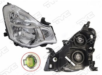 Правая фара (под электрокорректор) TYC Nissan Almera  G15 (2012-2019) седан