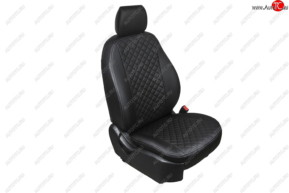 6 449 р. Чехлы для сидений SeiNtex (экокожа) Nissan Almera G15 седан (2012-2019)  с доставкой в г. Керчь