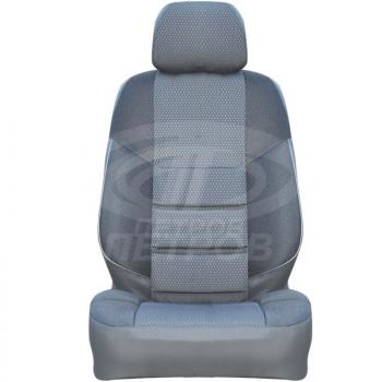 4 849 р. Чехлы ПЕТРОВ А10 (экокожа/жаккард, ЗС 60/40, Comfort, Comfort A/C, Comfort Plus, Tekna)  Nissan Almera  G15 (2012-2019) седан (серый)  с доставкой в г. Керчь. Увеличить фотографию 2