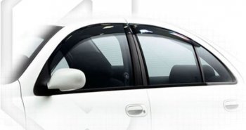 Дефлектора окон CA-Plastiс Nissan Almera Classic седан B10 (2006-2013) (Classic полупрозрачный, Без хром.молдинга)