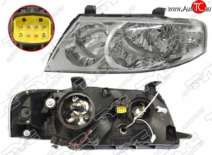 9 299 р. Левая фара передняя TYC (под электрокорректор)  Nissan Almera Classic  седан (2006-2013) B10  с доставкой в г. Керчь