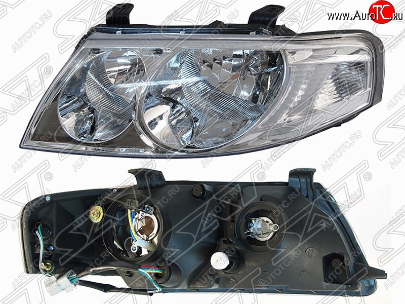 4 299 р. Левая фара передняя EURO SAT  Nissan Almera Classic  седан (2006-2013) B10  с доставкой в г. Керчь