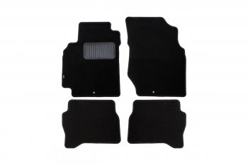 Коврики в салон Klever Standart (текстиль, 4 шт., подпятник, оверлок) Nissan Almera Classic седан B10 (2006-2013) (Черный)