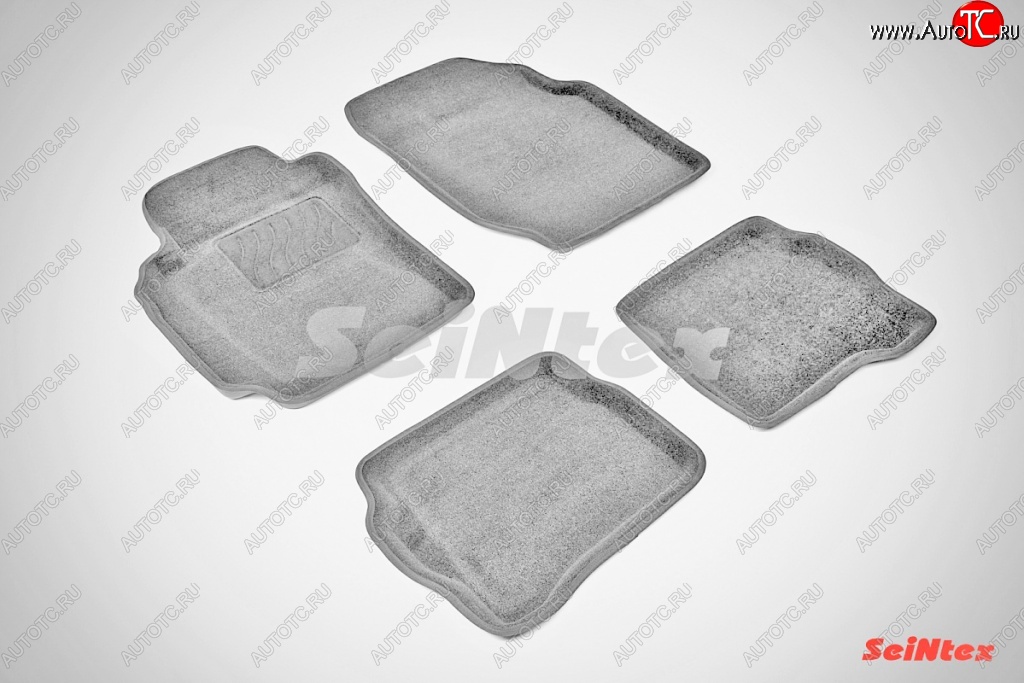6 049 р. Износостойкие коврики в салон 3D NISSAN ALMERA CL серые (компл) Nissan Almera Classic седан B10 (2006-2013)  с доставкой в г. Керчь