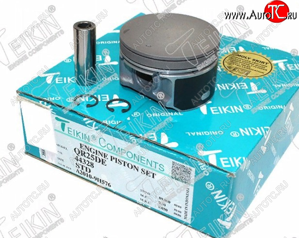 9 249 р. Комплект поршней с пальцами TEIKIN (Ø89 мм, QR25DE)  Nissan Altima  седан - X-trail  1 T30  с доставкой в г. Керчь