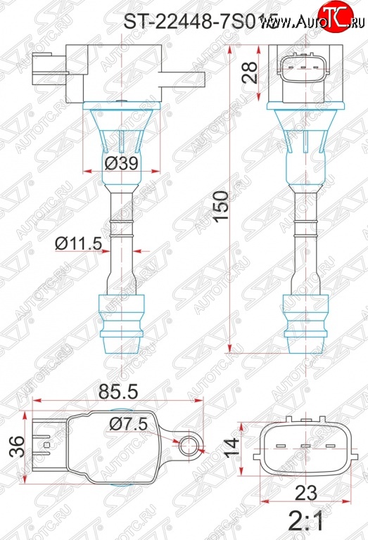 1 499 р. Катушка зажигания SAT  Nissan Armada - titan  с доставкой в г. Керчь
