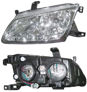 Левая фара SAT (2 лампочки, к габариту ST-215-1592, Евросвет) Nissan Bluebird Sylphy  седан (2000-2003) G10 дорестайлинг