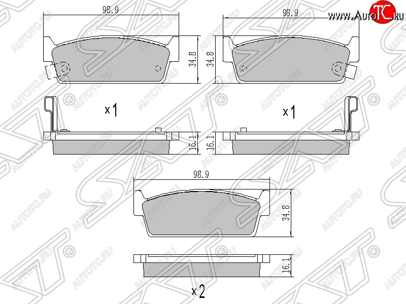 789 р. Колодки тормозные SAT (задние)  Nissan Cedric - Skyline ( R32,  R33)  с доставкой в г. Керчь