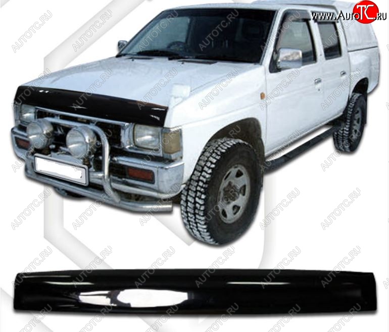 1 999 р. Дефлектор капота CA-Plastic Nissan Datsun (1990-1995) (Classic черный, Без надписи)  с доставкой в г. Керчь