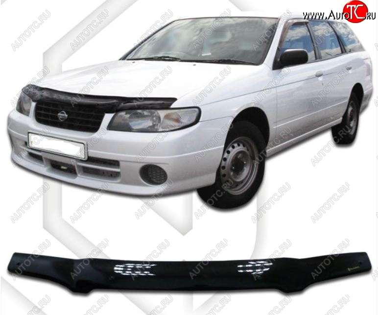 1 999 р. Дефлектор капота CA-Plastic Nissan Expert дорестайлинг (1998-2002) (Classic черный, Без надписи)  с доставкой в г. Керчь