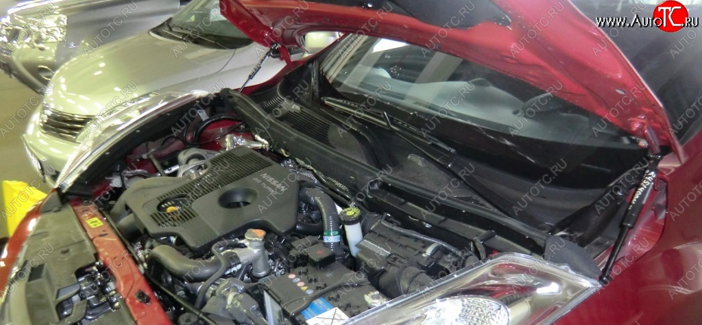 2 199 р. Газовый упор капота Berkut Nissan Juke 1 YF15 рестайлинг (2014-2020)  с доставкой в г. Керчь