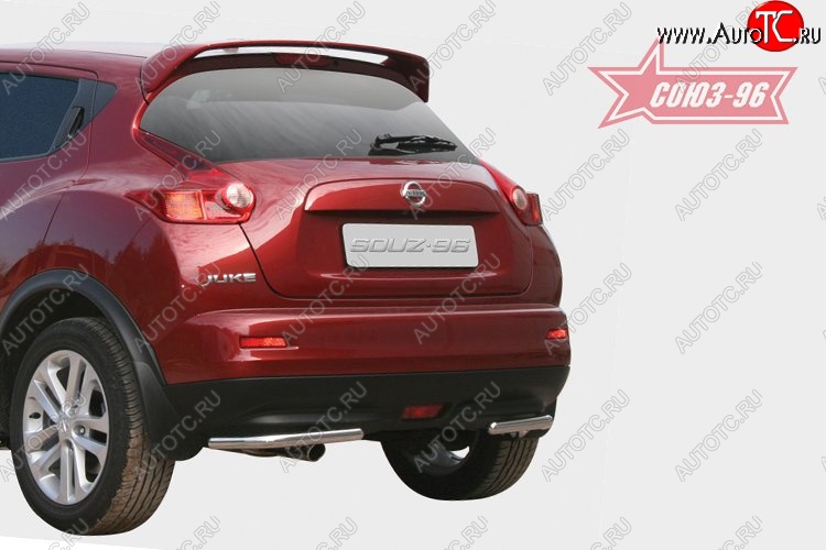 8 459 р. Защита заднего бампера Souz-96 4x2 (d42) Nissan Juke 1 YF15 рестайлинг (2014-2020)  с доставкой в г. Керчь