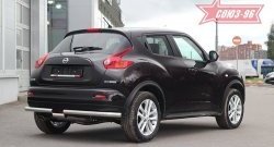 14 489 р. Защита заднего бампера 4x4 Souz-96 Premium (d60) Nissan Juke 1 YF15 рестайлинг (2014-2020)  с доставкой в г. Керчь. Увеличить фотографию 2