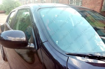 1 699 р. Водостоки (дефлектора) лобового стекла Стрелка 11 Nissan Juke 1 YF15 рестайлинг (2014-2020)  с доставкой в г. Керчь. Увеличить фотографию 3