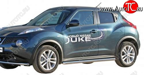 30 999 р. Защита порогов ТехноСфера (Техно Сфера) (нержавейка, 63.5 mm) Nissan Juke 1 YF15 рестайлинг (2014-2020)  с доставкой в г. Керчь
