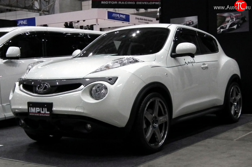 5 249 р. Решётка радиатора Impul Nissan Juke 1 YF15 дорестайлинг (2010-2014) (Неокрашенная)  с доставкой в г. Керчь