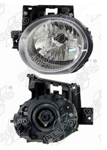 Левая фара (под электрокорректор, Евросвет) DEPO Nissan Juke  1 YF15 (2010-2014) дорестайлинг
