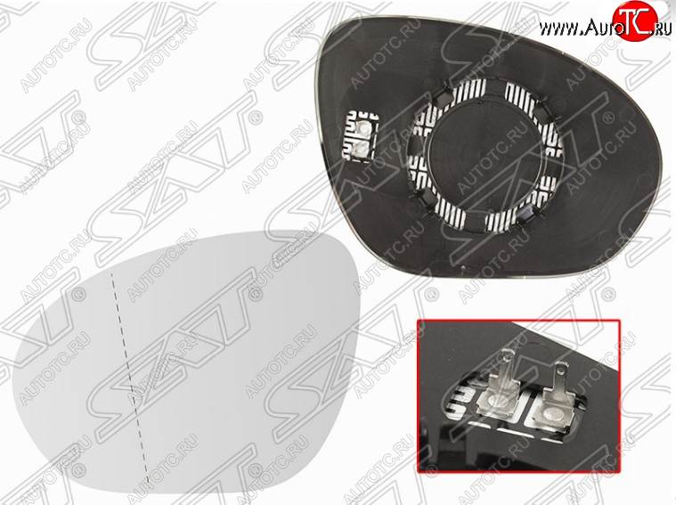 819 р. Левое полотно зеркала SAT (сферическое с обогревом)  Nissan Juke  1 YF15 (2010-2014) дорестайлинг  с доставкой в г. Керчь