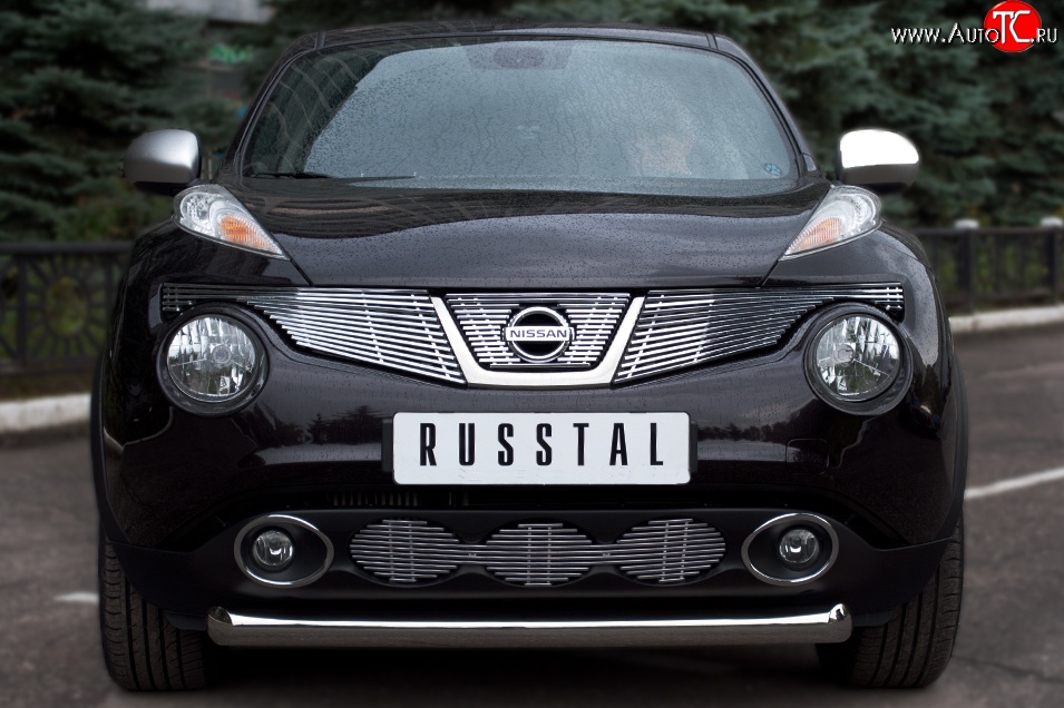 14 999 р. Одинарная защита переднего бампера SLITKOFF диаметром 76 мм (4x4)  Nissan Juke  1 YF15 (2010-2014) дорестайлинг  с доставкой в г. Керчь