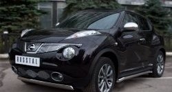 9 449 р. Защита переднего бампера (Ø75x42 мм, нержавейка, 4х4) Russtal Nissan Juke 1 YF15 дорестайлинг (2010-2014)  с доставкой в г. Керчь. Увеличить фотографию 4