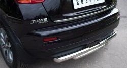 13 999 р. Защита заднего бампера (Ø63 и 42 мм, нержавейка) SLITKOFF  Nissan Juke  1 YF15 (2010-2014) дорестайлинг  с доставкой в г. Керчь. Увеличить фотографию 2