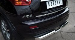 15 699 р. Защита заднего бампера (Ø76 и 42 мм, нержавейка) SLITKOFF  Nissan Juke  1 YF15 (2010-2014) дорестайлинг  с доставкой в г. Керчь. Увеличить фотографию 3