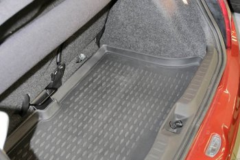 1 489 р. Коврик багажника Element (полиуретан) Nissan Micra K12 5 дв. 2-ой рестайлинг (2007-2010) (Черный)  с доставкой в г. Керчь. Увеличить фотографию 2