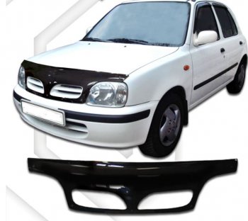 Дефлектор капота CA-Plastiс exclusive Nissan March  K11 (1997-2003) хэтчбэк 5 дв. 2-ой рестайлинг