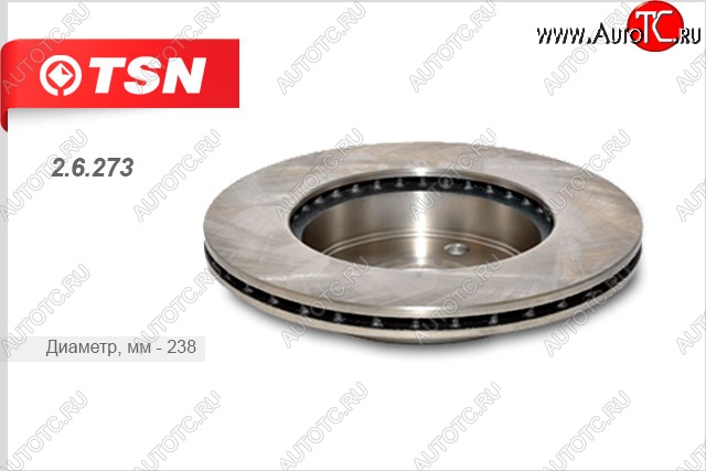 1 379 р. Диск тормозной передний (1.0/1.4/1.5D) TSN Nissan Micra K11 5 дв. дорестайлинг (1992-2000)  с доставкой в г. Керчь