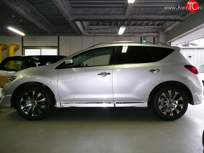 22 749 р. Комплект порогов Impul Nissan Murano 2 Z51 рестайлинг (2010-2016) (Неокрашенные)  с доставкой в г. Керчь