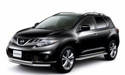 Двойная защита переднего бампера Petroil Tuning (из труб диаметрами по 63 мм) Nissan Murano  2 Z51 (2010-2016) рестайлинг
