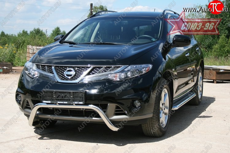13 679 р. Защита переднего бампера Souz-96 (d60) Nissan Murano 2 Z51 рестайлинг (2010-2016)  с доставкой в г. Керчь