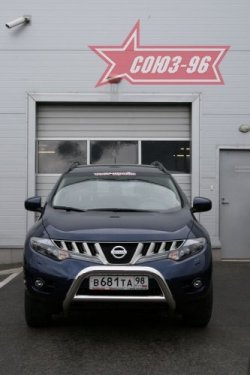 19 169 р. Защита переднего бампера Souz-96 (d76) Nissan Murano 2 Z51 дорестайлинг (2008-2011)  с доставкой в г. Керчь. Увеличить фотографию 2