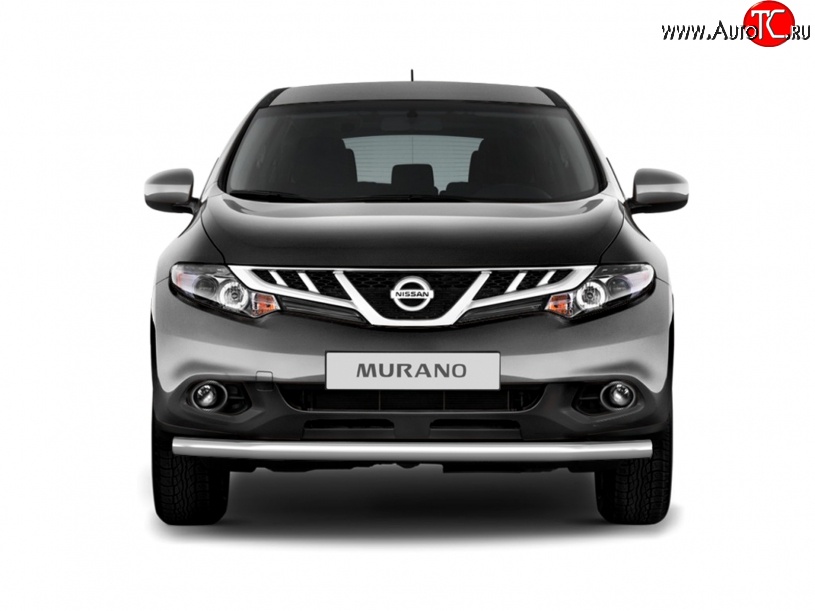 6 899 р. Одинарная защита переднего бампера диаметром 63 мм Petroil Tuning  Nissan Murano  2 Z51 (2008-2011) дорестайлинг  с доставкой в г. Керчь