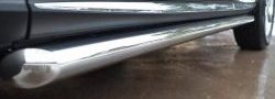 Защита порогов из круглой трубы диаметром 76 мм (дорестайлинг) SLITKOFF Nissan Murano  2 Z51 (2008-2016) дорестайлинг, рестайлинг
